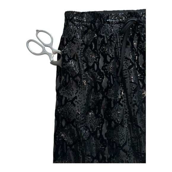 Joe Fresh Sequins Snakeskin Pattern A-Line Midi Skirt - Size Small - Picture 3 of 9